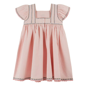 Emile et Ida - Vestido bordado | Rosa Claro