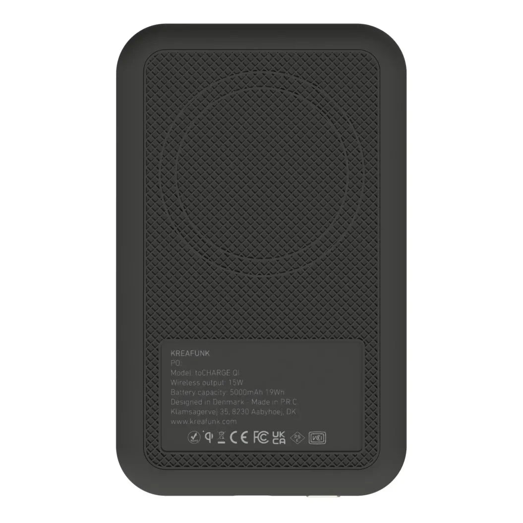 Kreafunk - Batería externa ToCHARGE QI | Negro