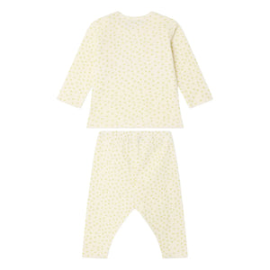 Bonpoint - Conjunto de camiseta y leggings de algodón orgánico Timi Pois | Crudo