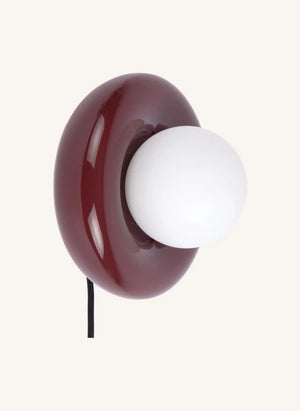 Present Time - Cadiz Ring Wall Light | Bordeaux