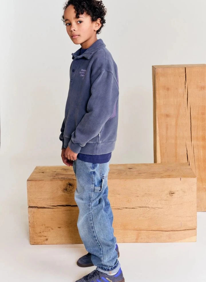 AO76 - Jack Polo Kragen Sweatshirt Aus Recycelter Baumwolle | Kohlegrau
