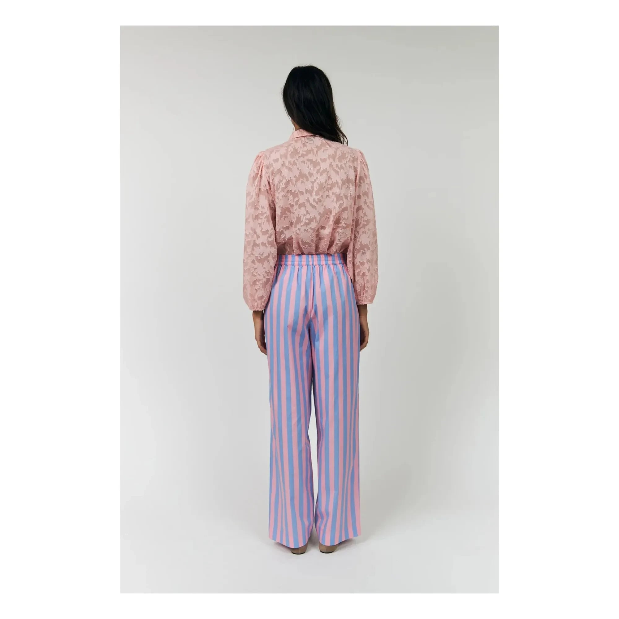 Lollys Laundry - Rita Gestreifte Baumwollhose | Blau