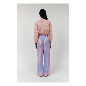 Lollys Laundry - Rita Gestreifte Baumwollhose | Blau