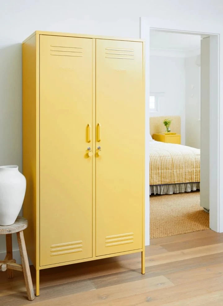 Mustard Made - Twinny Metallschrank | Blasses Gelb