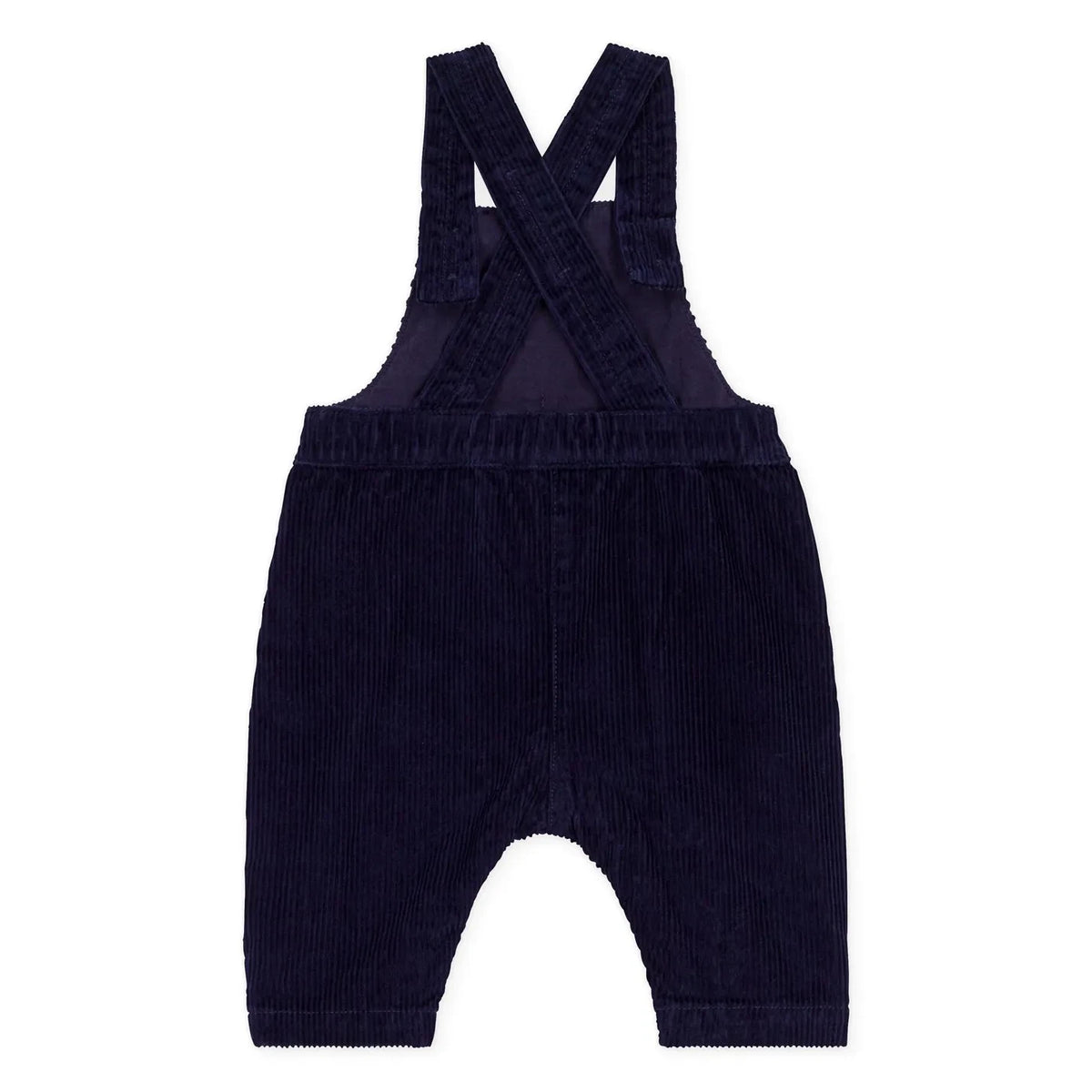 Petit Bateau - Peto de terciopelo liso de algodón orgánico | Azul noche