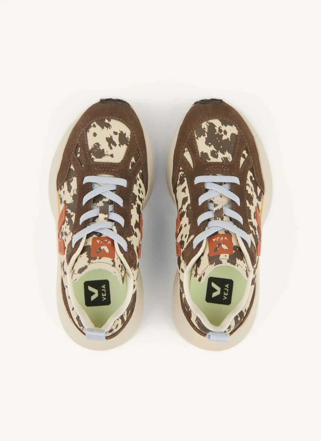 Veja - Küçük Kanarya Dana Derisi O.T Sneaker Bağcıkları | Kahverengi