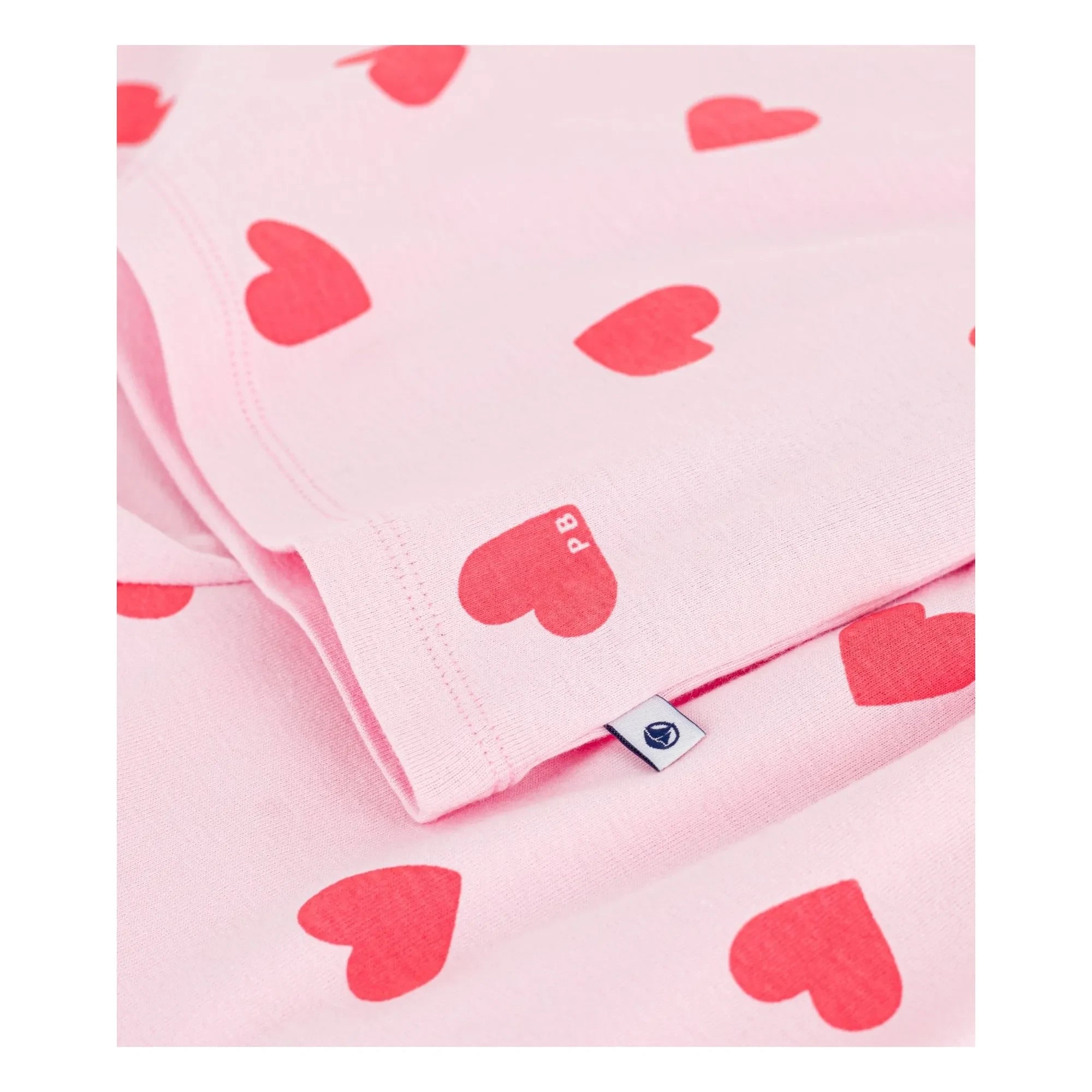 Petit Bateau - Herzgemusterte Shorts Pyjama | Rosa