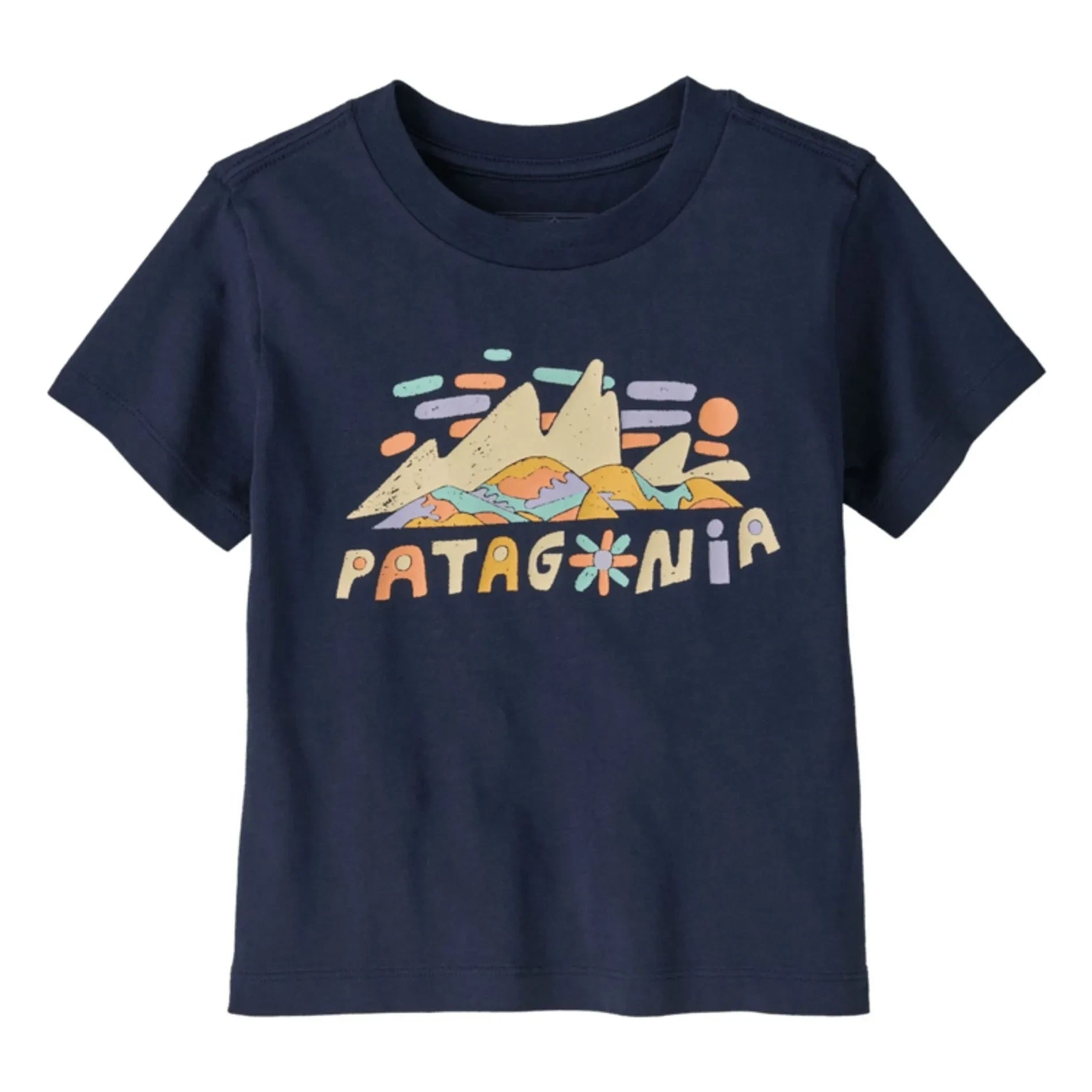 Patagonia - Graphic Fitz Roy Superbloom Organik Pamuklu Tişört | Lacivert