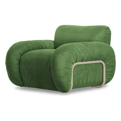 HKliving - Arc kadife lounge sandalye | Yeşil