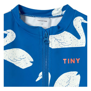 Tinycottons - Swans UV Koruma Banyo Tişörtü | Mavi
