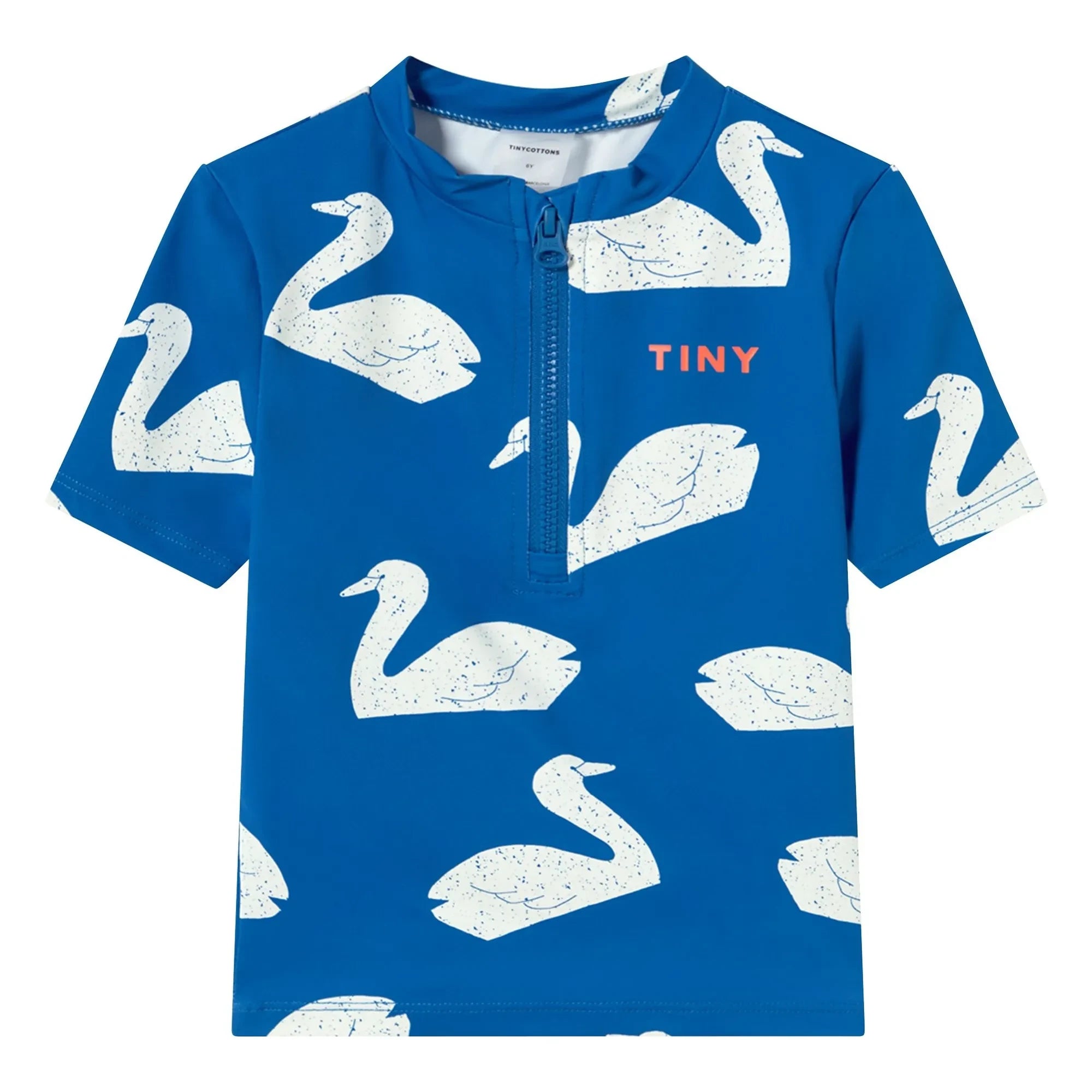 Tinycottons - Swans UV Koruma Banyo Tişörtü | Mavi