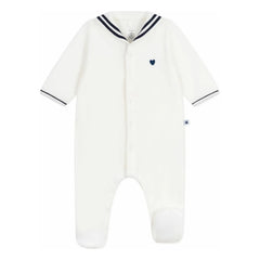 Petit Bateau - Dors Bien pijama Vareuse yaka | Beyaz