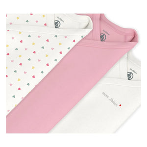 Petit Bateau - 3er Set Mon Trésor Bio-Baumwolle Strampler | Weiß