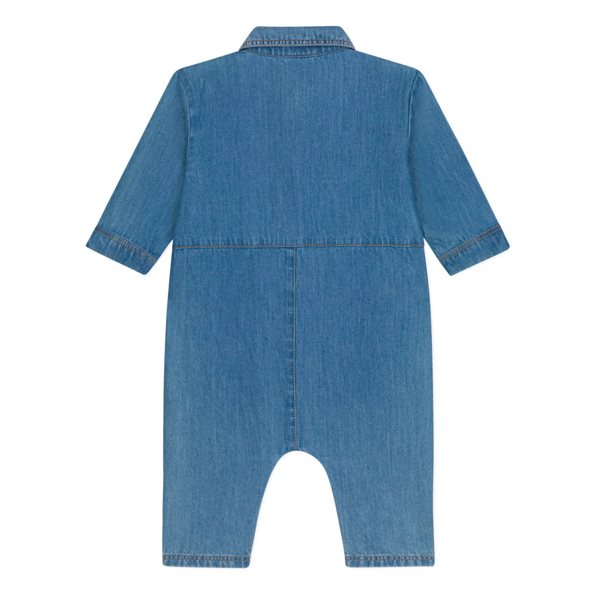Petit Bateau - Matin Denim Strampler | Jeansblau