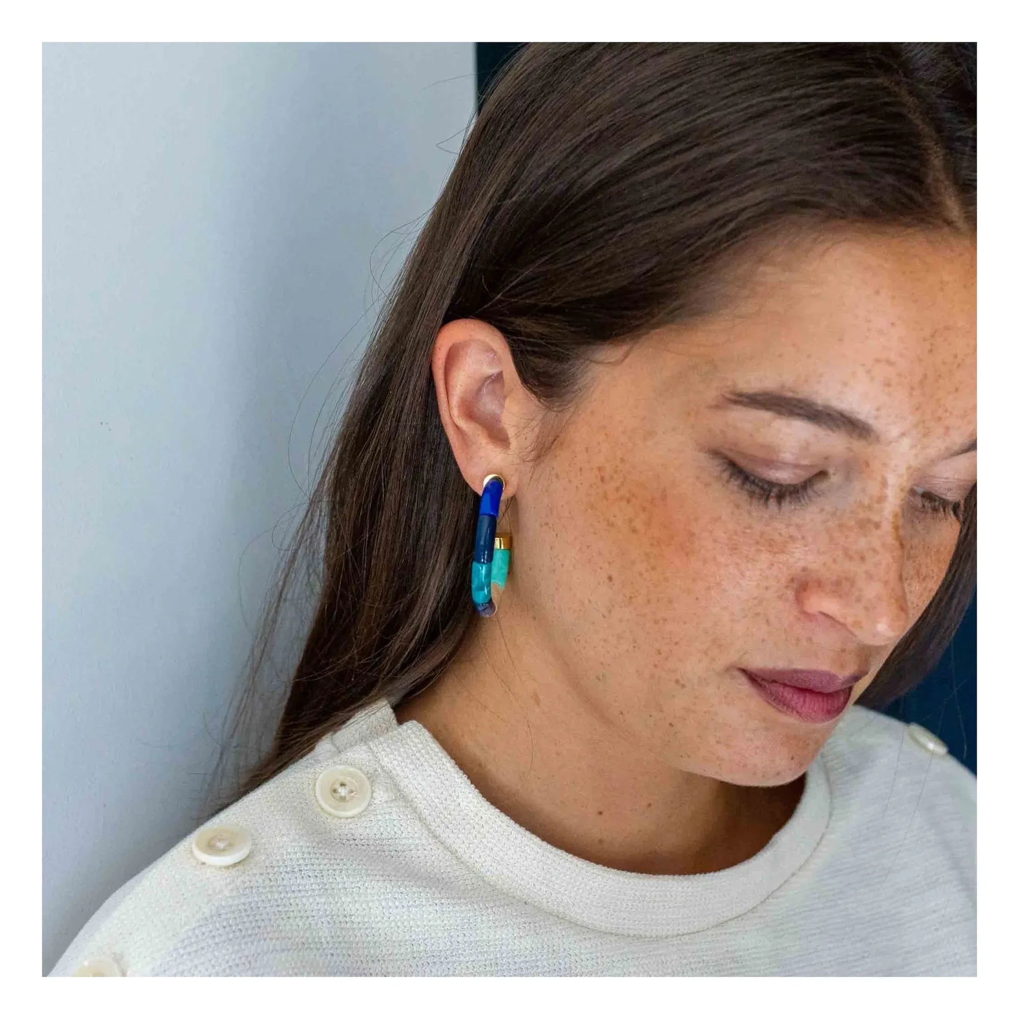 Parabaya - Personalisierte Bola-Ohrringe | Blau