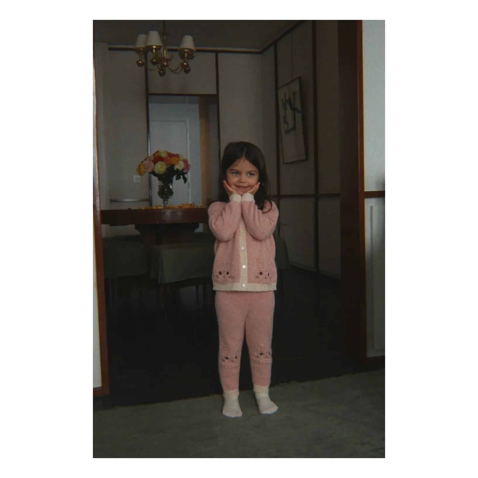 Konges Sløjd - Pantalones de lana Kitty Chats | Rosa