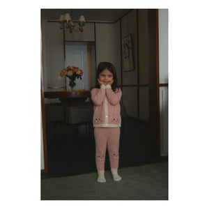 Konges Sløjd - Pantalones de lana Kitty Chats | Rosa