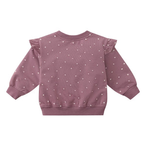 Quincy Mae - Bez Kısa Kollu Sweatshirt | Magenta