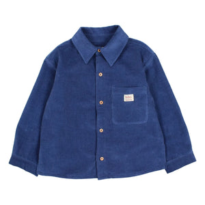 Búho - Camisa de Algodón Orgánico de Terciopelo Suave | Azul Marino