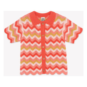 Bonton - Camisa de cuello de ganchillo Ninon | Coral