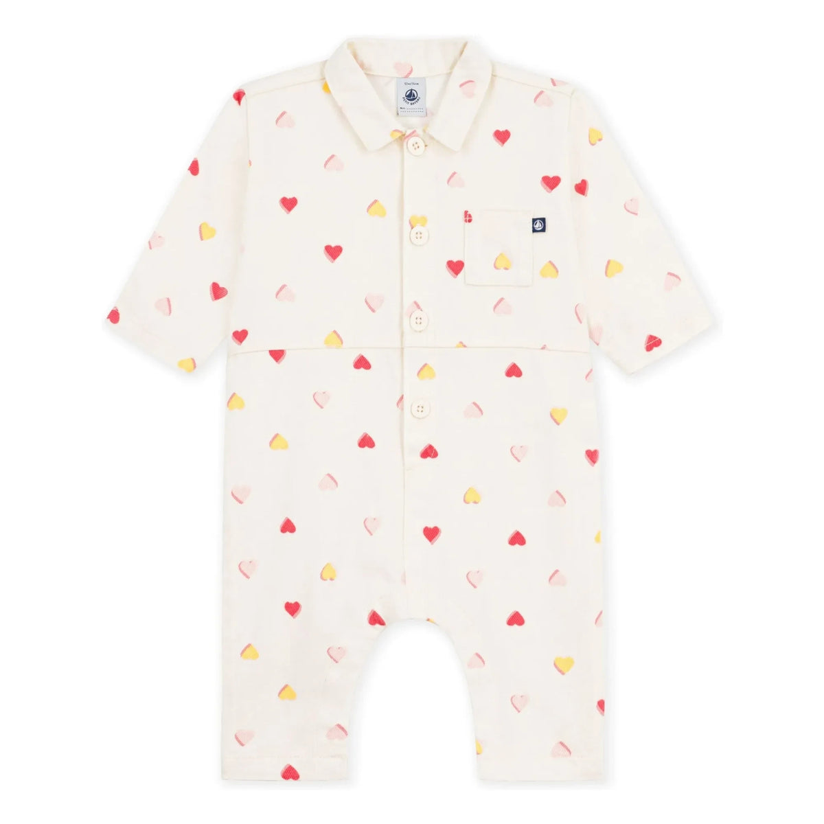 Petit Bateau - Mono Corazones | Crudo
