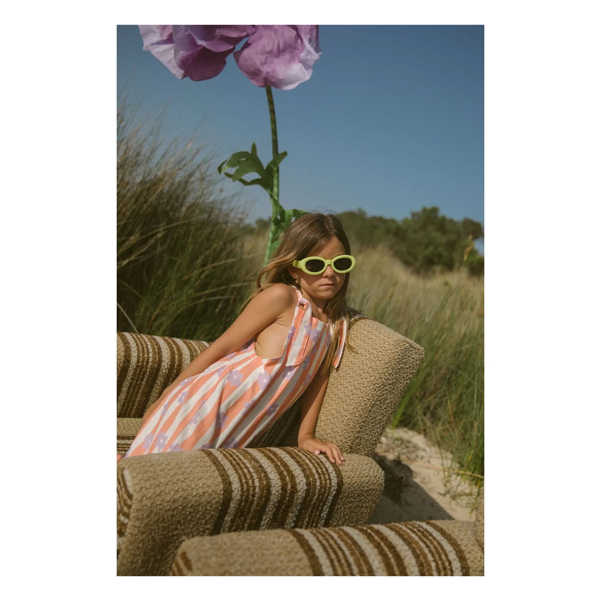 My First Cantê - Cleo çizgili tulum | Pembe