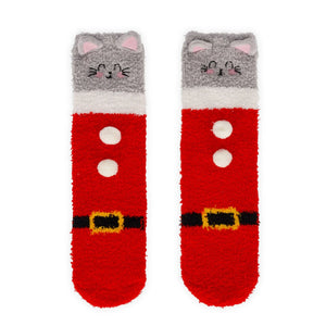 Legami - Adult Noel Slipper Çoraplar Kitty Santa - Tam Bir Uyum!