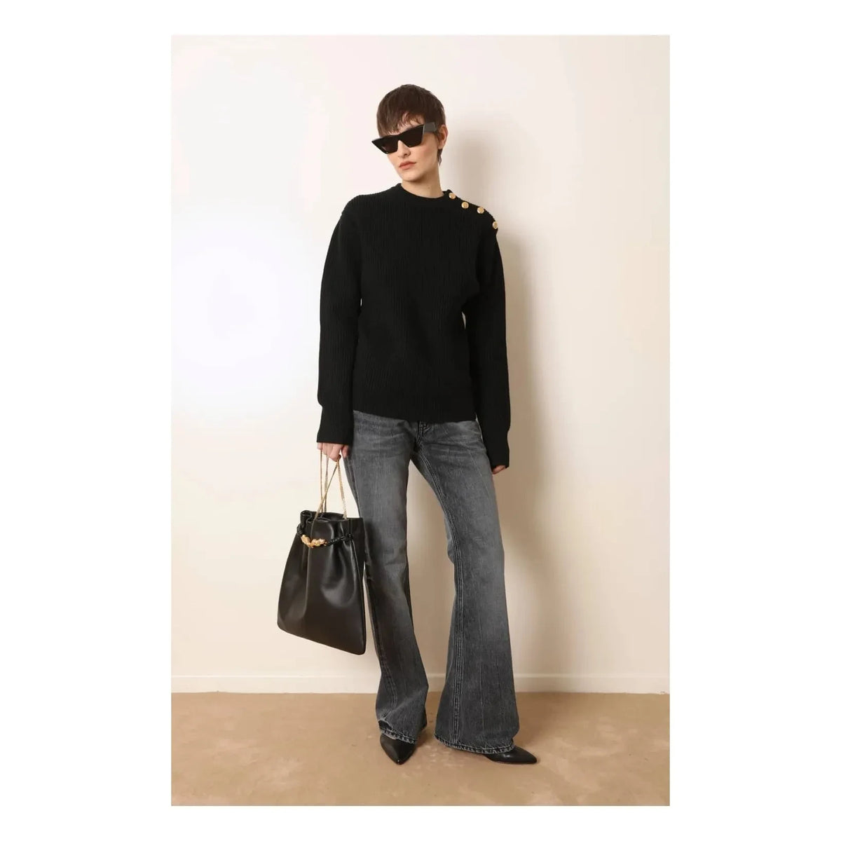 Laurence Bras - Woll-Bobin-Pullover | Schwarz
