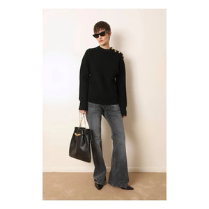 Laurence Bras - Woll-Bobin-Pullover | Schwarz
