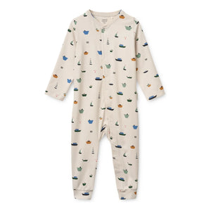 Liewood - Pyjama Birk Bateaux Bio-Baumwolle | Beige