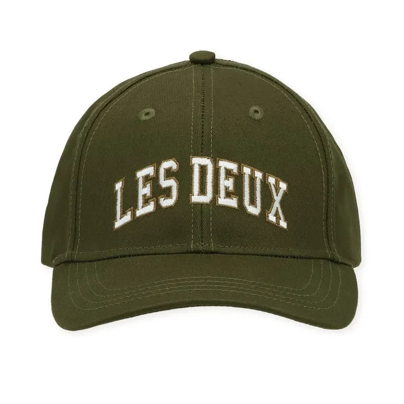 Les Deux - College Baseball Şapka: %100 Organik Pamuk | Haki