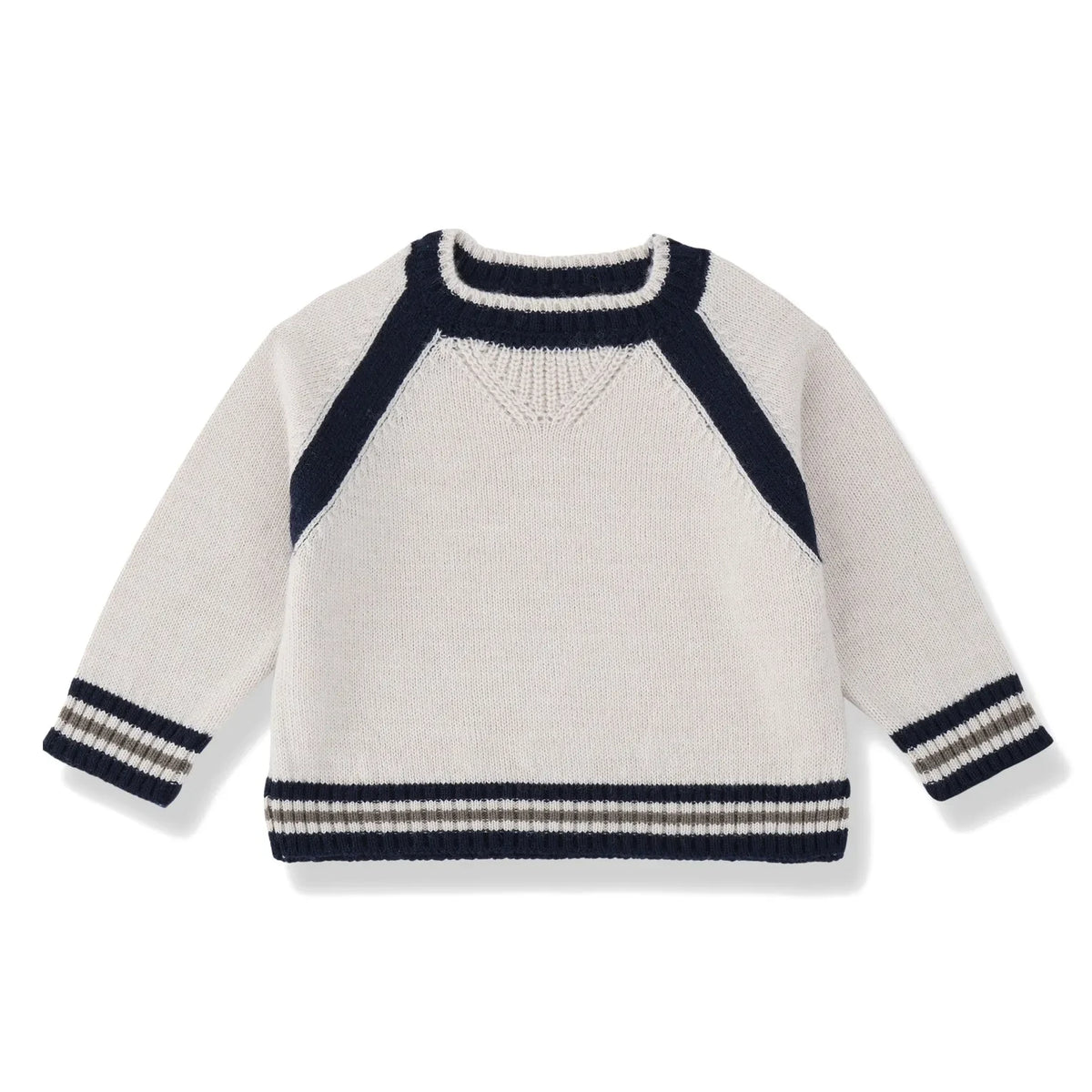 1+ in the family - Milano Merino Yün Kazak | Kırık beyaz