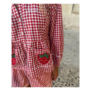SISSEL EDELBO - Bobbie Checked Top | Red