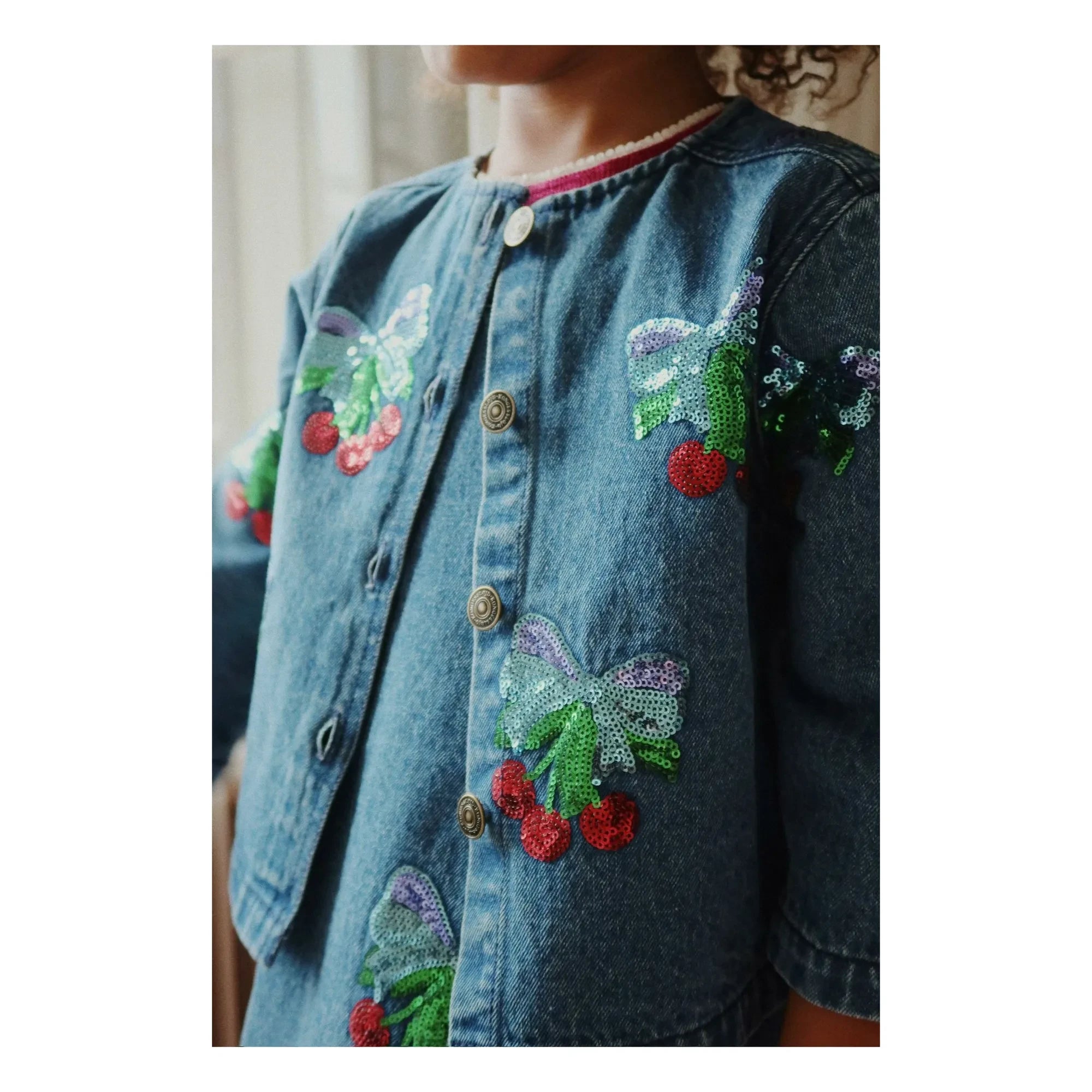 Konges Sløjd - Magot Sequin Denim Jacket Made of Organic Cotton | Blue