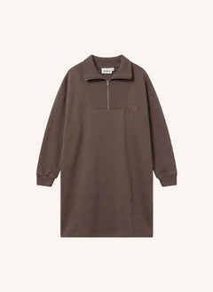 Cos I Said So - Vestido polo con cremallera de algodón orgánico | Marrón oscuro