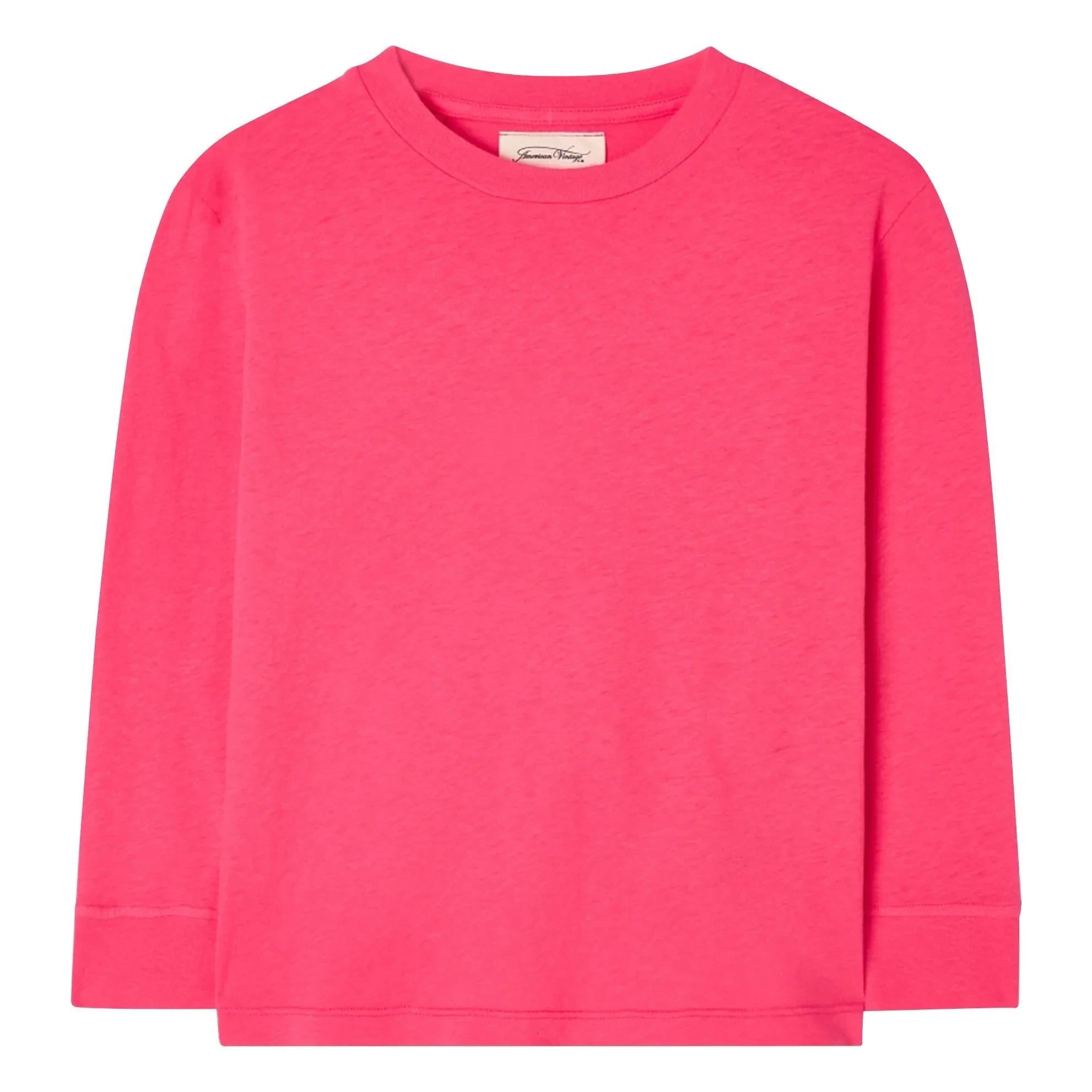 American Vintage - Camiseta de manga larga Gamipy | Rosa fluorescente