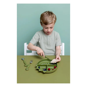 Trixie - Mr. Dino Compartments Vacuum Plate | Green