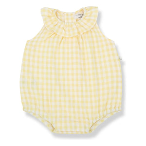1+ in the family - Mono Vichy Seersucker Corfu | Amarillo claro