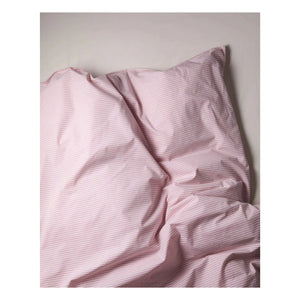 Suite 702 - Gestreifter Bettbezug aus Bio-Baumwolle | Rosa