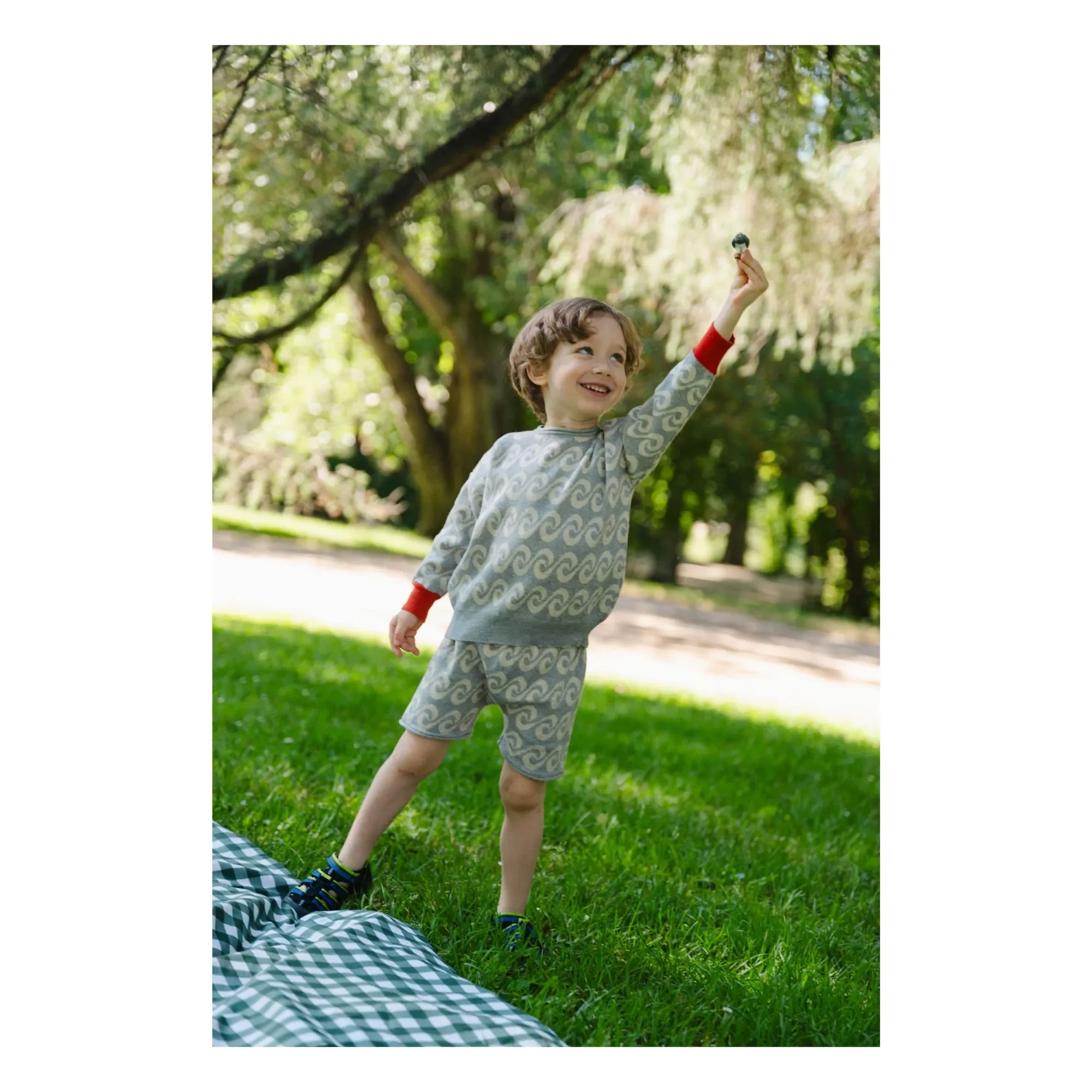 Bayiri - River Shorts Bio-Baumwollstrick | Grau