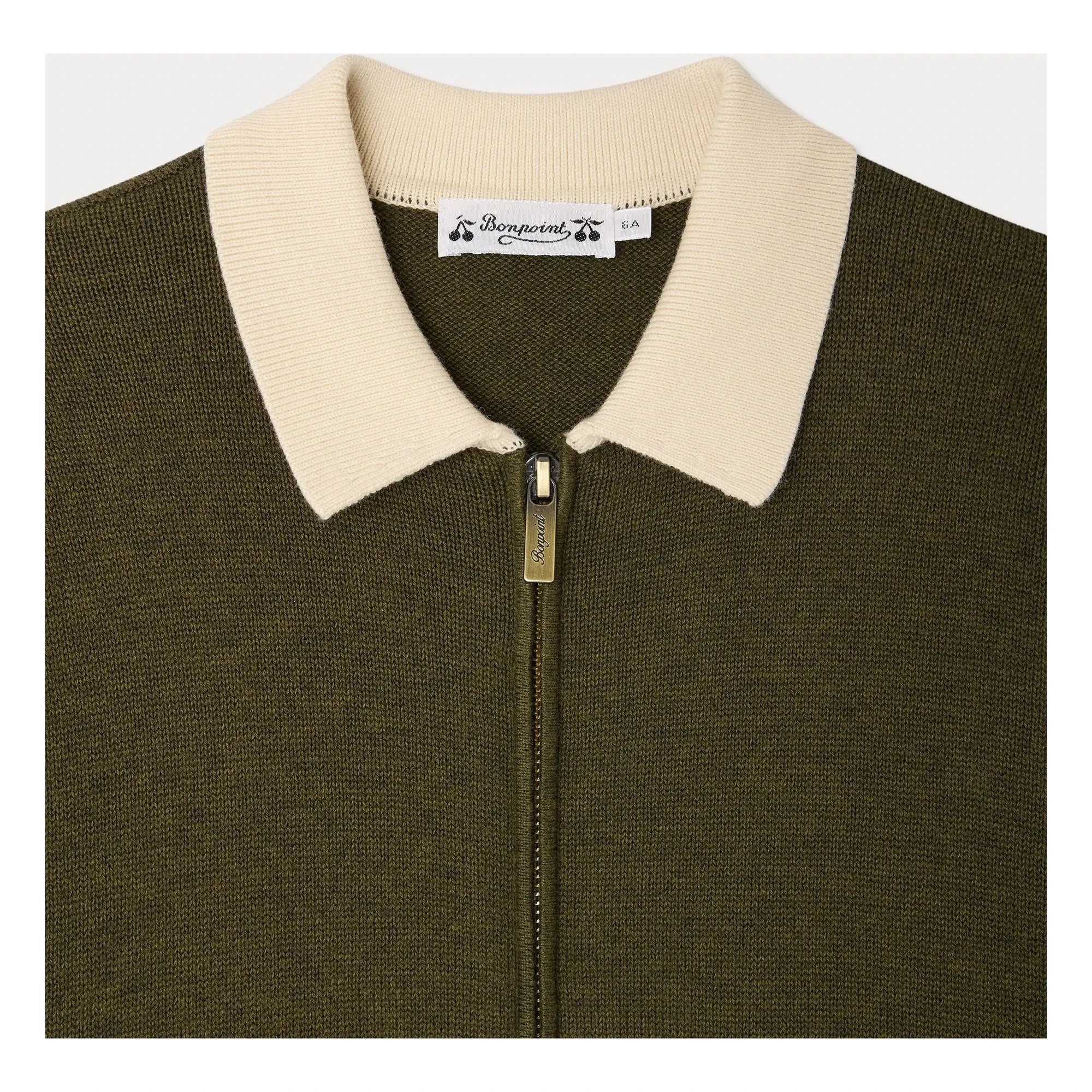Bonpoint - Martin Chiné Organic Cotton Vest | Khaki