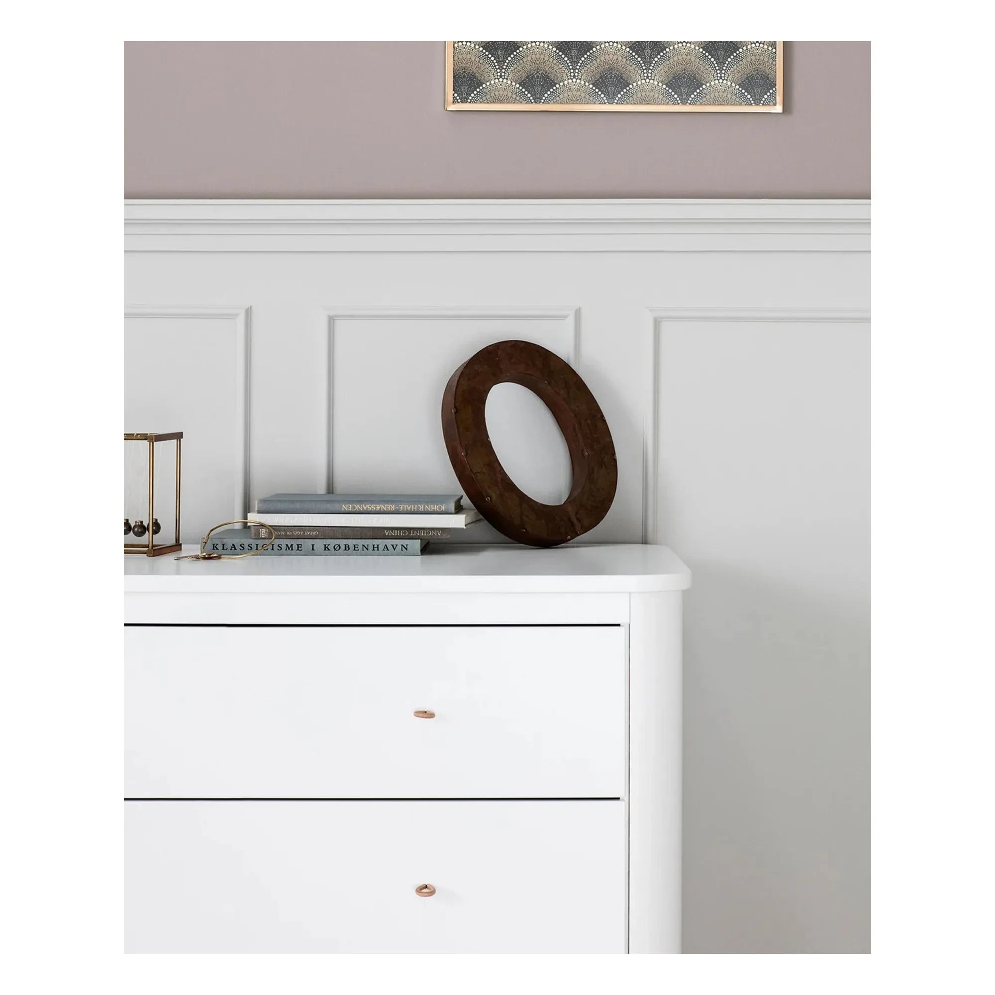 Oliver Furniture - Meşe ağacından 3 çekmeceli şifonyer | Beyaz