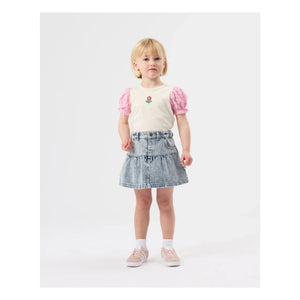 Goldie + Ace - Peplum Kot Etek | Mavi