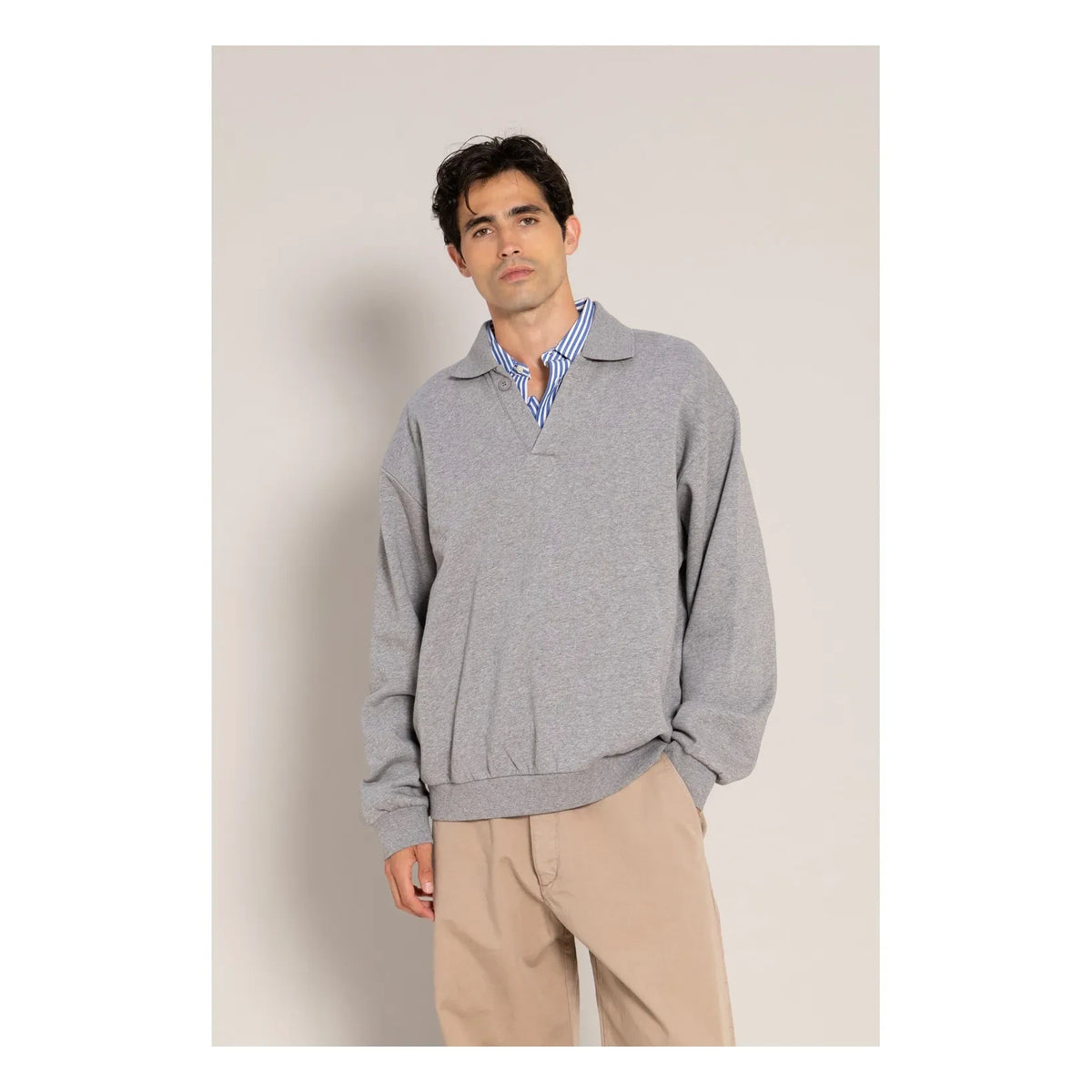 Smallable Hombre - Sudadera de cuello redondo Bob | Gris brezo