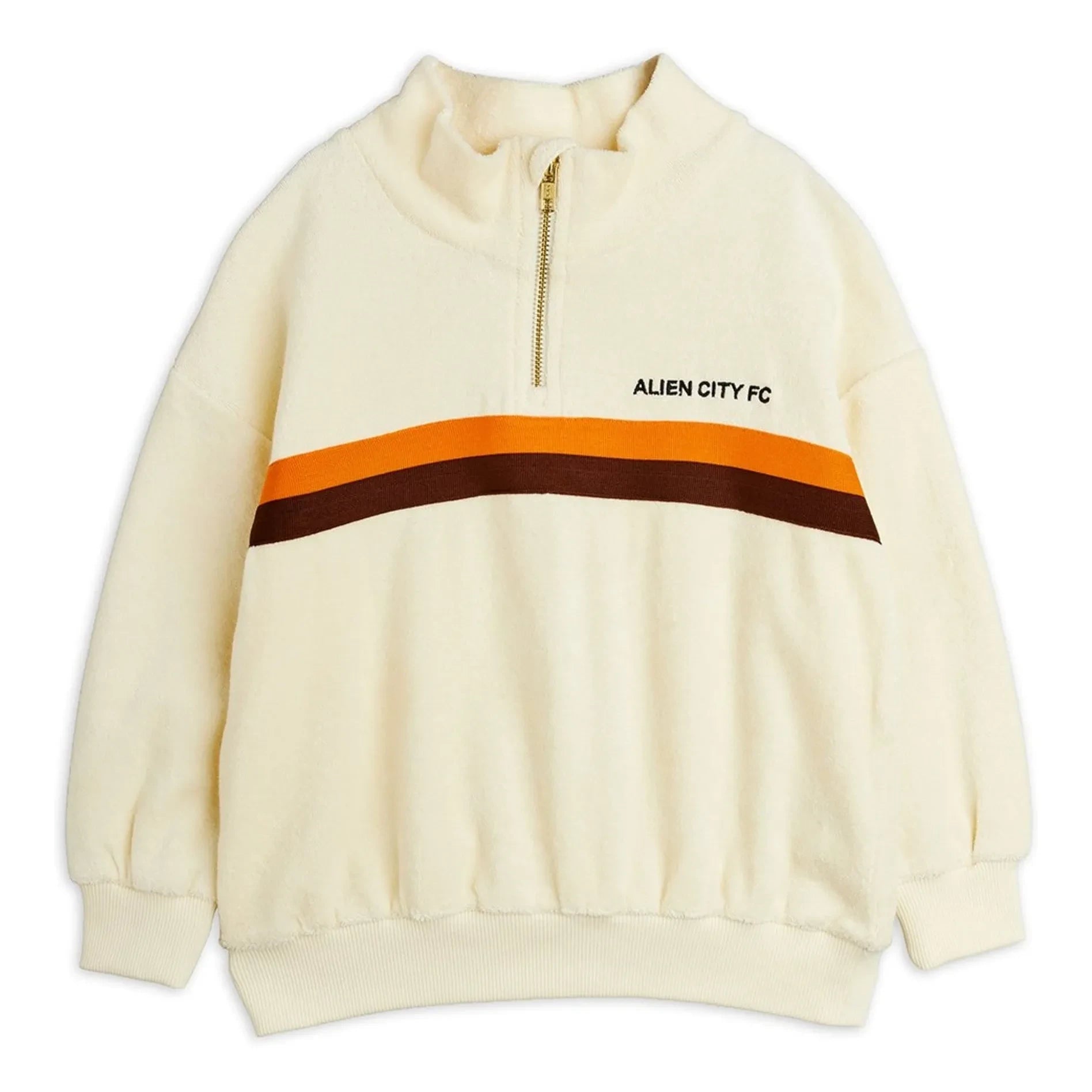Mini Rodini - Alien City organik pamuklu terry sweatshirt | Ecru