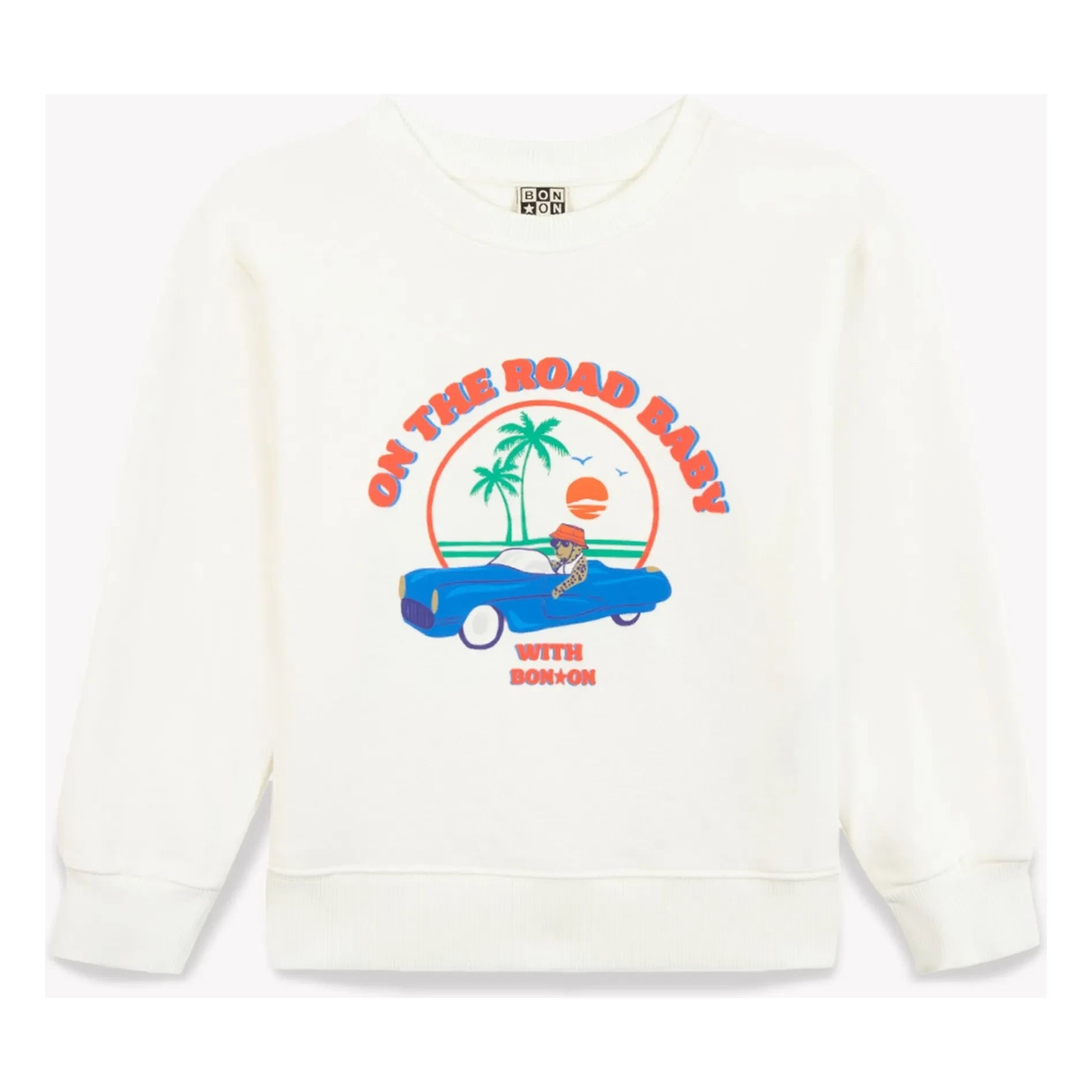 Bonton - Sudadera con Felpa 'Smile On The Road' | Crudo