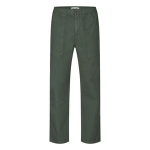 Samsoe Samsoe - Pantalón Sajabri 15840 Algodón orgánico | Verde oscuro