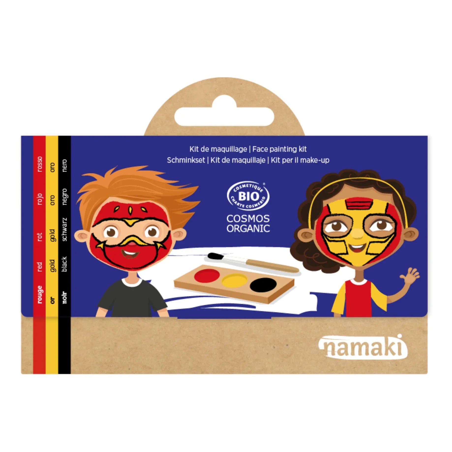 Namaki - Ninja & Süper Kahraman 3 Renkli Makyaj Seti | Kırmızı