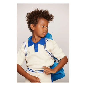 Mini Rodini - Poloshirt aus Bio-Baumwollstrick | Ecru