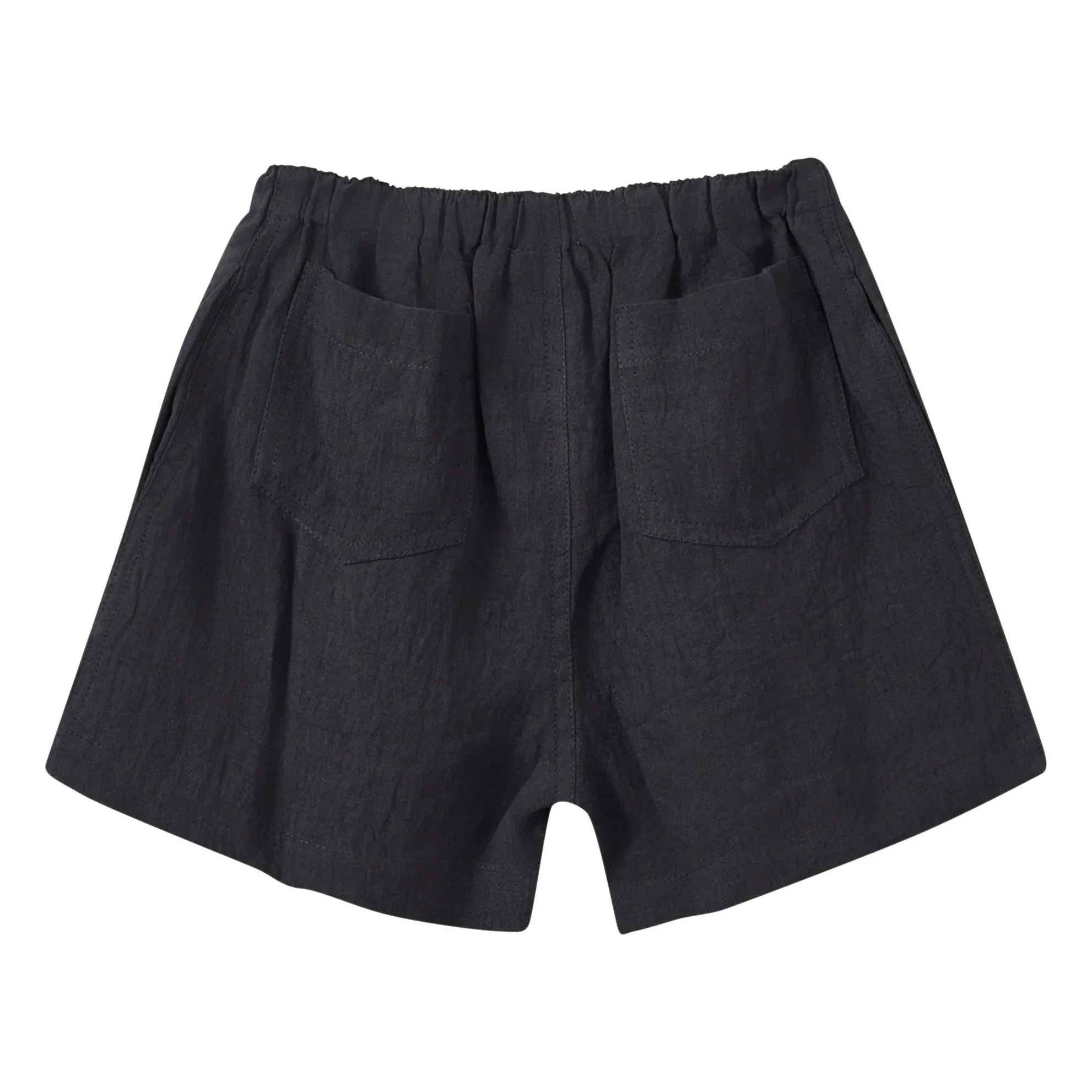 Karamell - Bambus-Leinen-Hemd und Shorts Set | Abyss Blue